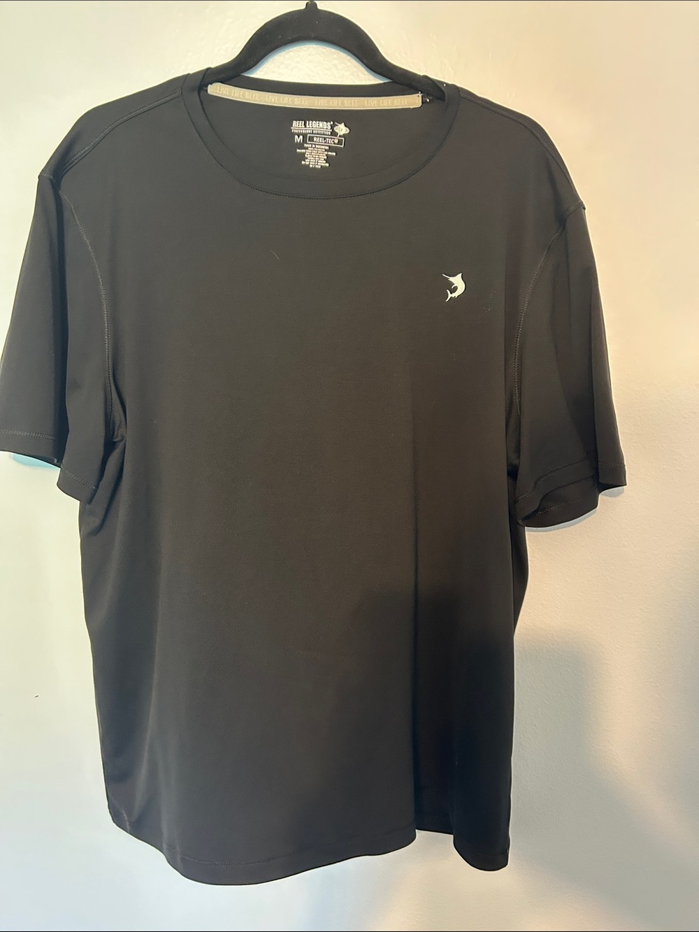 Reel Legend Black Performance Short Sleeve Tee with Small Logo
